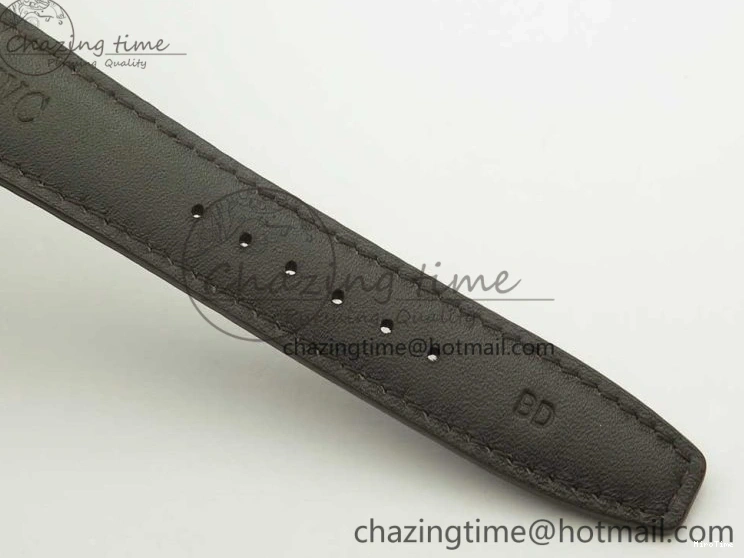 MIROTIME 1222 Portuguese Tourbillon IW504602 RG ZF Best Edition White Dial on Brown Leather Strap Stretchable 7178